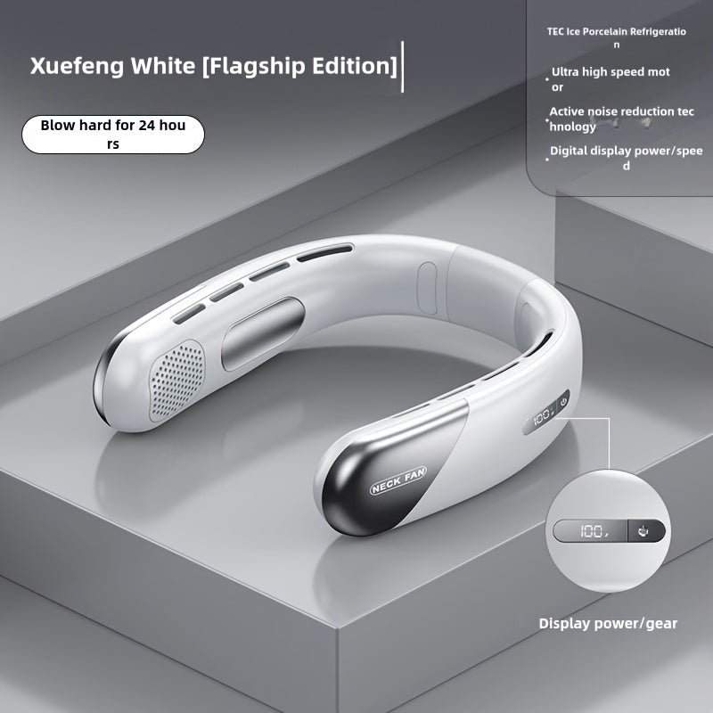 Bladeless Neck Fan Portable USB Rechargeable Handheld Hands-Free Cooling
