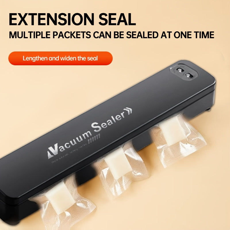 JKUOO Portativ Avtomatik Ovqatni Mulk bilan Yopish, Snak Bag Yopish, USB Qayta Zaryadlanadigan, Oshxona va Tashqi Pikniklar uchun Kichik Dizayn, Ichki Batareya bilan, Go'sht, Baliq va boshqalarni saqlash uchun Ideal.