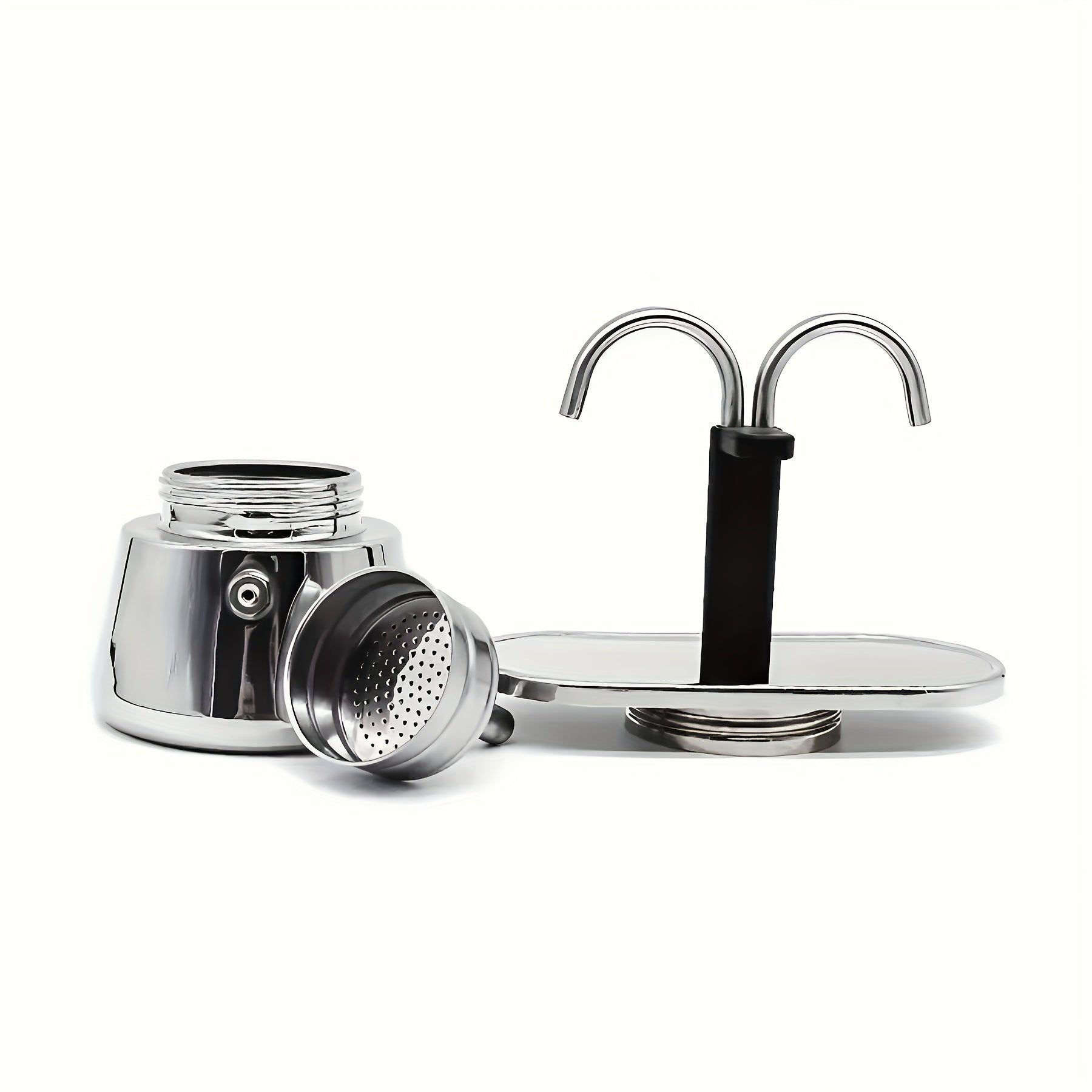 Stainless Steel Mocha Coffee Pot 100ml Dual-Barrel Espresso Cappuccino Latte