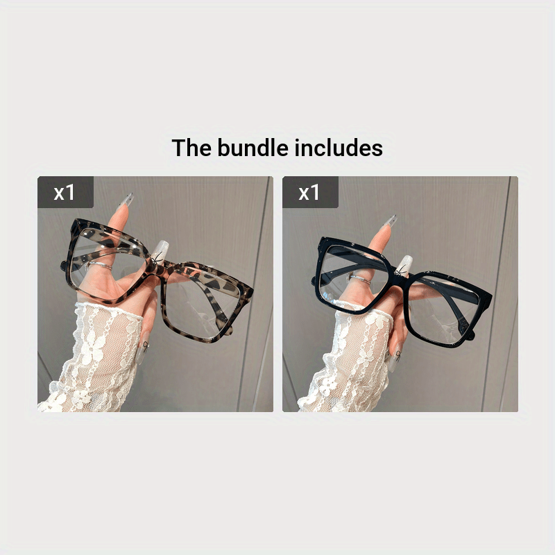 Large Square Glasses for Women Fashionable Oversized Eyewear Daily Wear