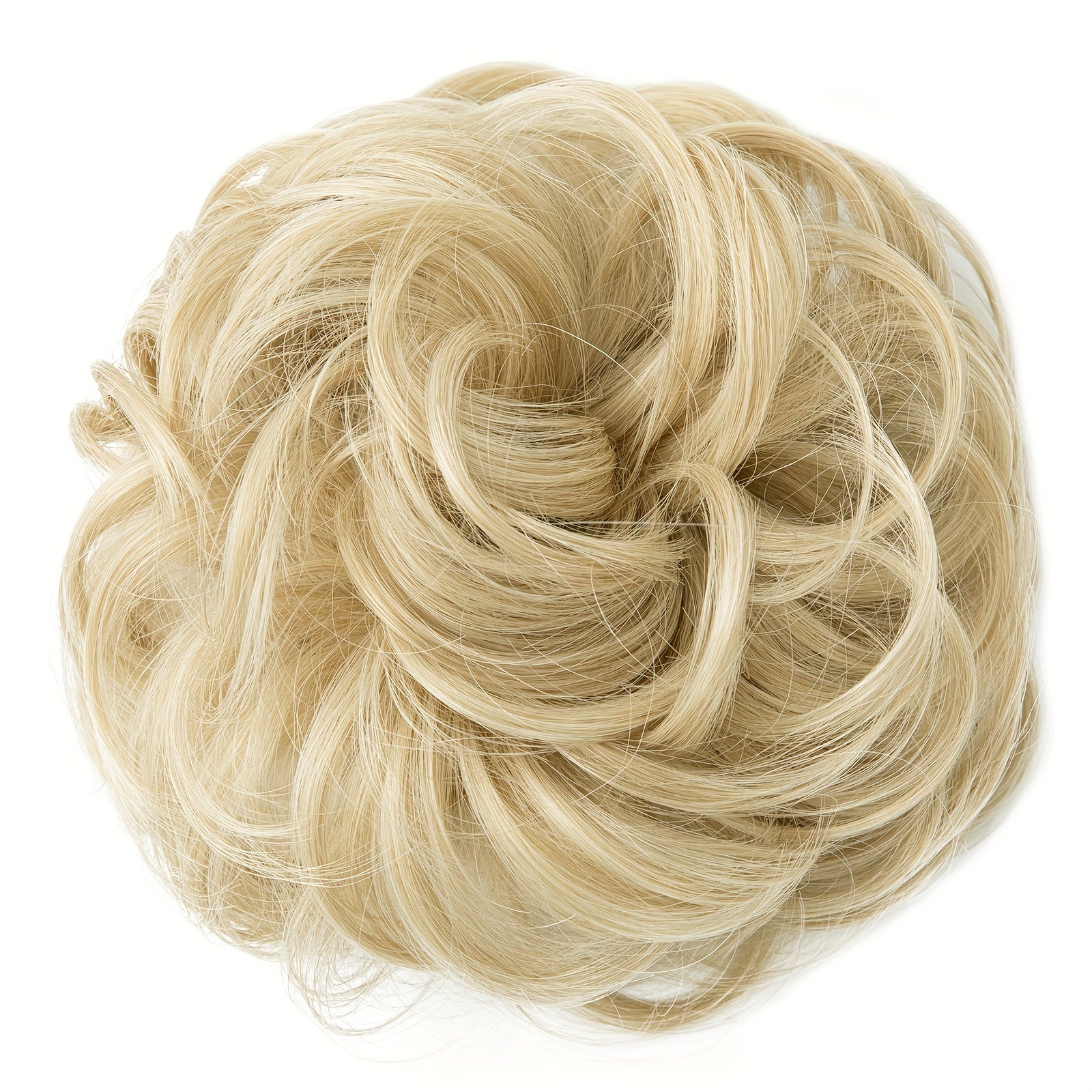 Women High-Temperature Fiber Wig with Sewn PET Hair Tie Elegant Style