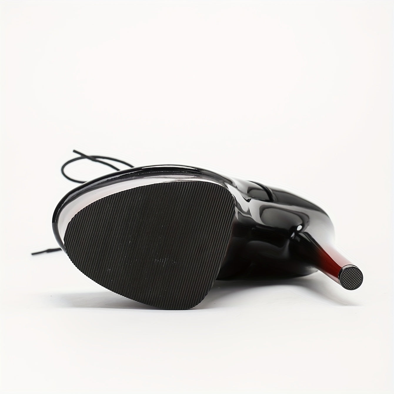 Women's Black Synthetic Platform Boots with 17cm Stiletto Heel for Party