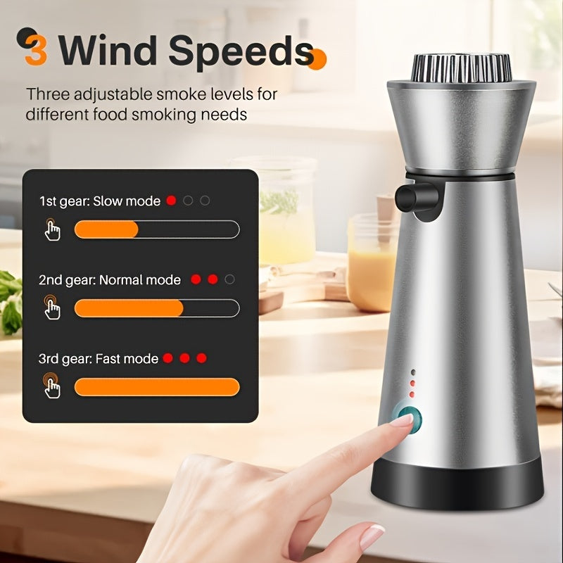 Portable Handheld Smoke Infuser for Cocktails and Steak with Aluminum and Titanium