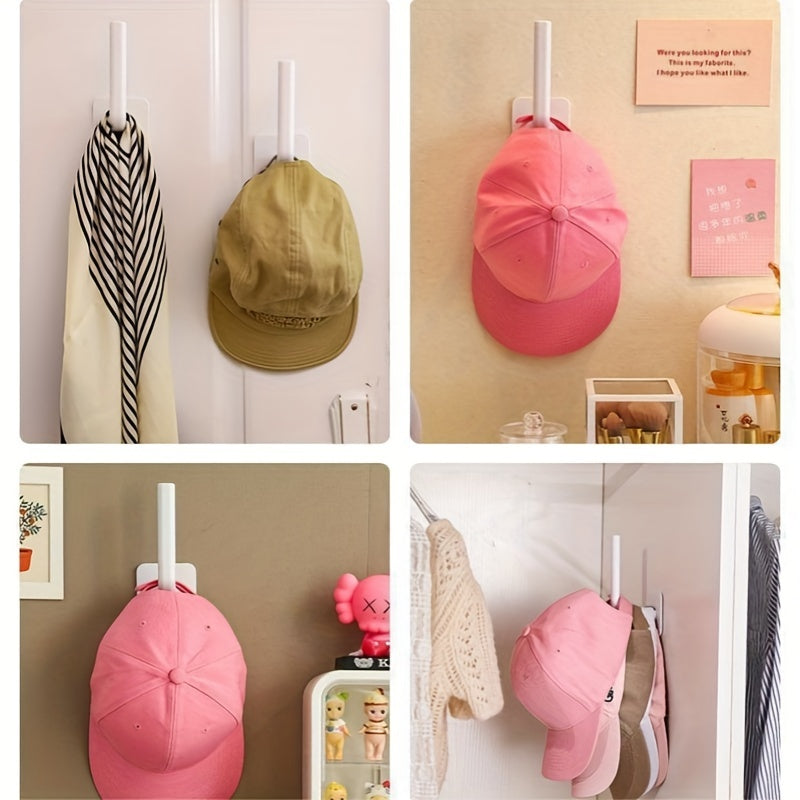 Organizador de sombreros de pared con diseño que ahorra espacio, sin necesidad de taladrar para almacenamiento en armario