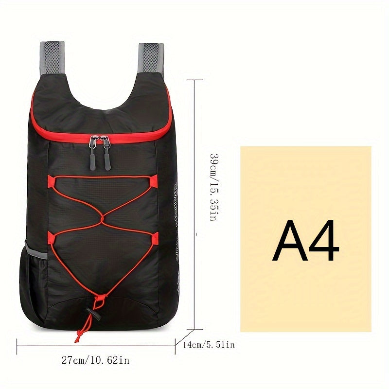 Mochila deportiva impermeable de nylon para hombres para senderismo, viajes al aire libre, plegable y ligera
