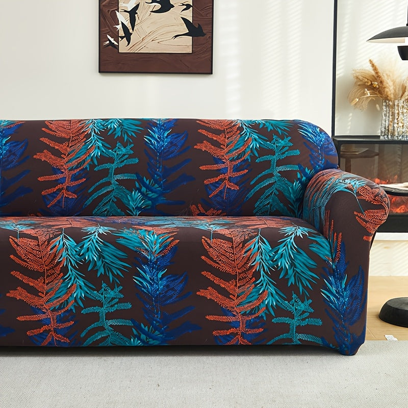 All-Season Stretchable Sofa Cover with Anti-Slip and Modern Print Fits Single to Four-Seater