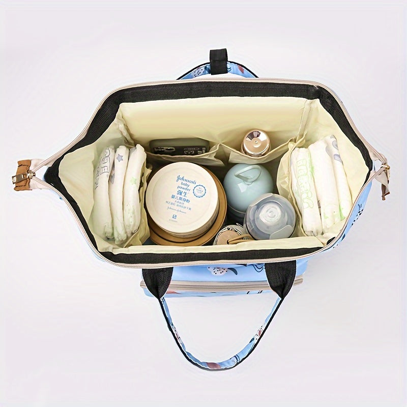 Oxford Material Diaper Bag Waterproof Stain-Resistant with Adjustable Shoulder Straps