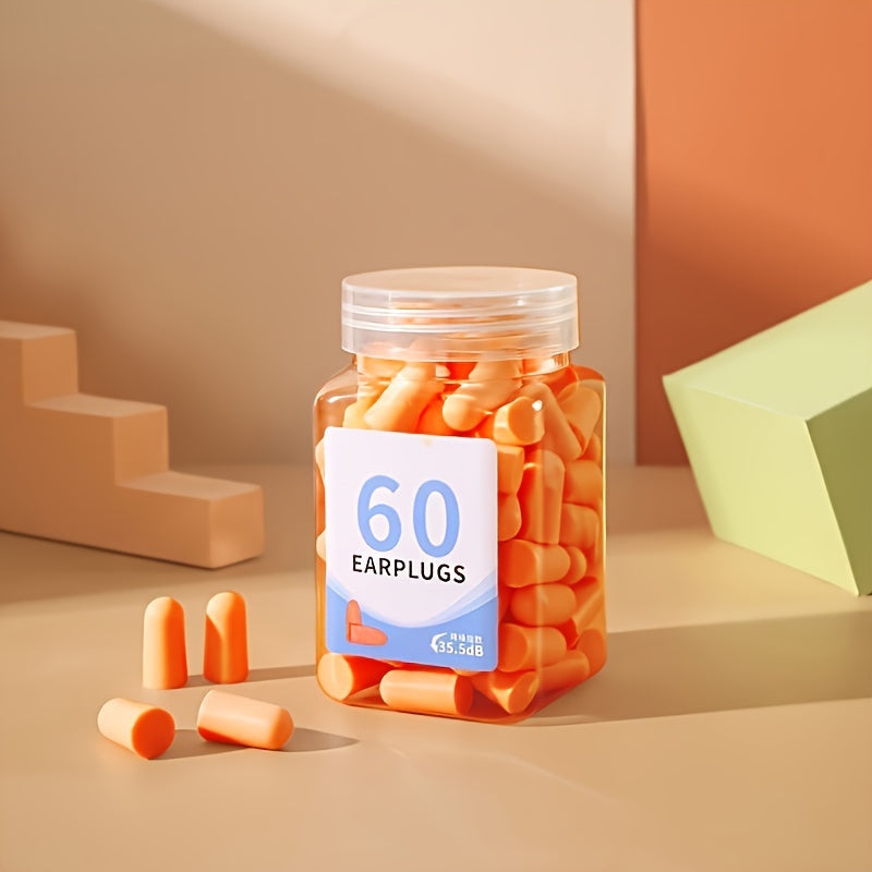 Многоразовые беруши с шумоподавлением для сна - Идеально для студентов и домашнего использования, 60/120 шт., Звукоизолирующие