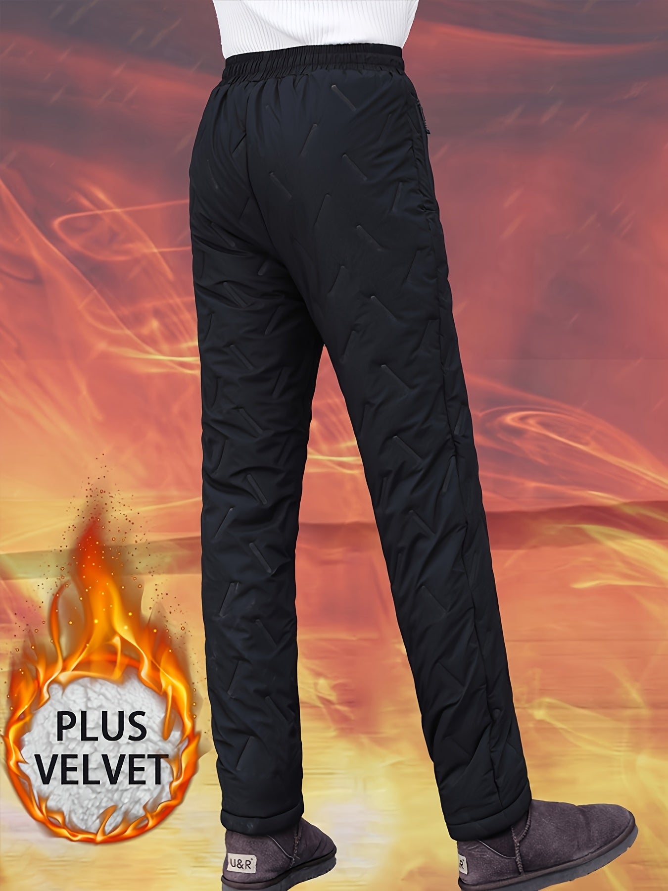 Plus Size Women's Thermal Pants High-Waisted Cold Weather Trousers
