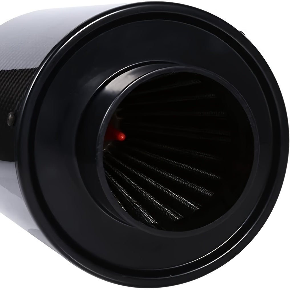Kit de caja de filtro de aire de fibra de carbono universal para carreras, sistema de admisión de alimentación en frío de 76mm
