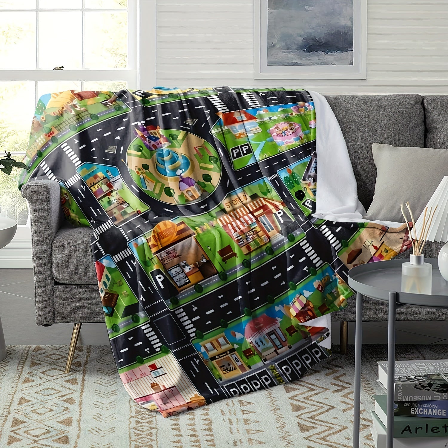 Large Soft Flannel Throw Blanket Hypoallergenic Durable for Couch Bed