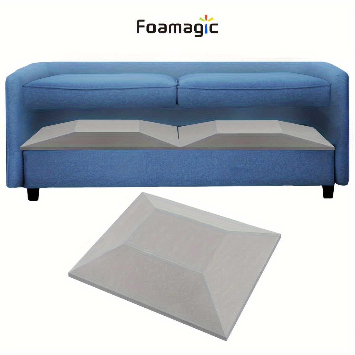Gray Foam Sofa Cushion Support 20x20 Inches for Sagging Chairs and Sofas