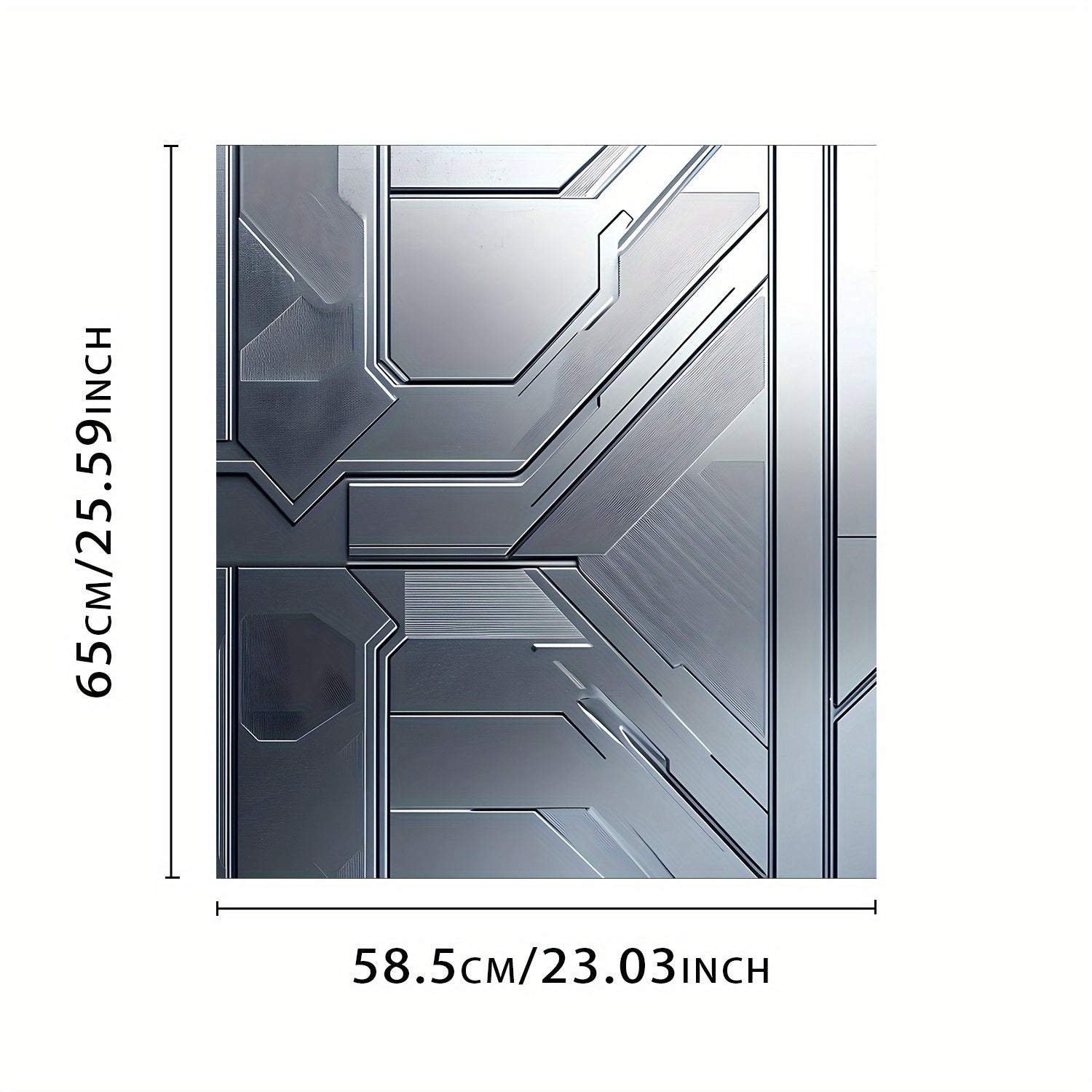 Dishwasher Magnet Cover Futuristic Tech Panel Waterproof Heat-Resistant 58.5x65 cm