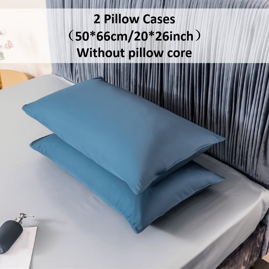 Polyester Pillowcases Set for Bedroom Breathable Soft Skin-Friendly