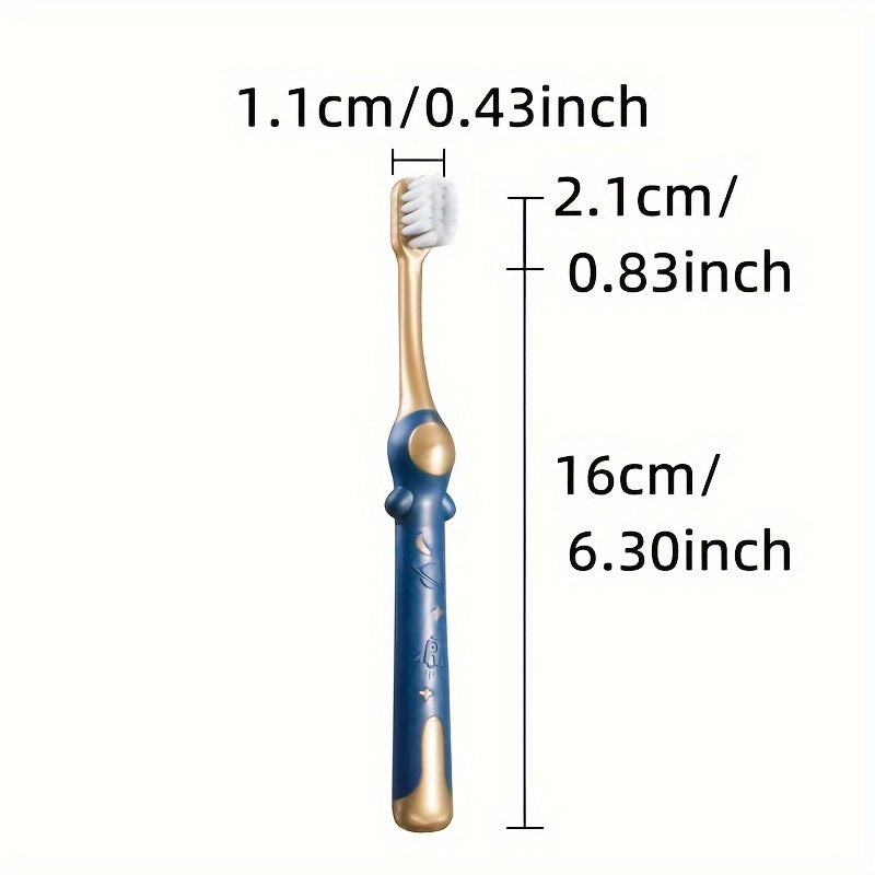 Kids Soft Bristle Toothbrushes 6 Pack Cartoon Astronaut for Ages 6-12