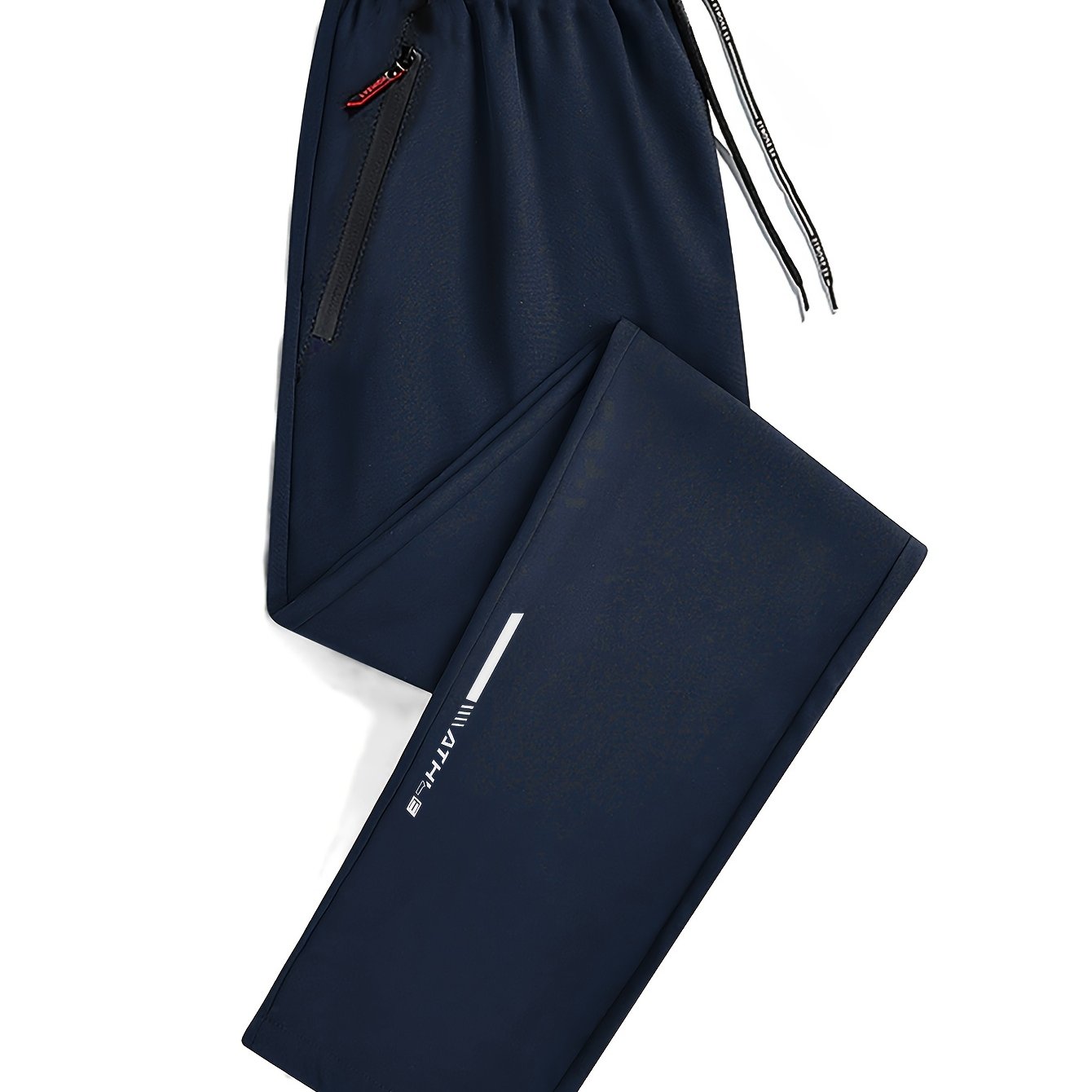 Men's Plus Size Casual Sports Pants Polyester Spandex Printed Zipper Regular Fit