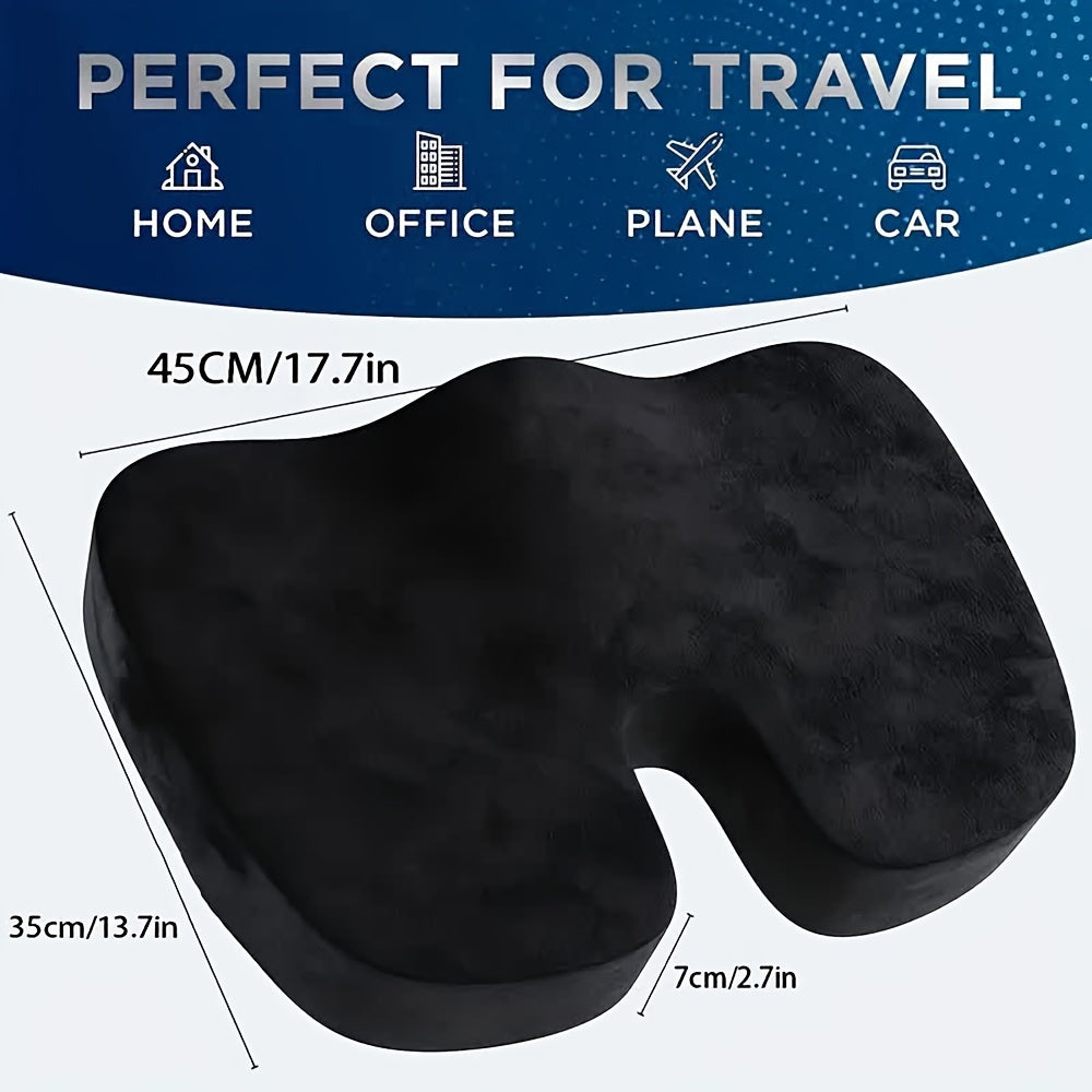 Long-Lasting Comfort Seat Cushion for Office Chairs Ergonomic Support Black