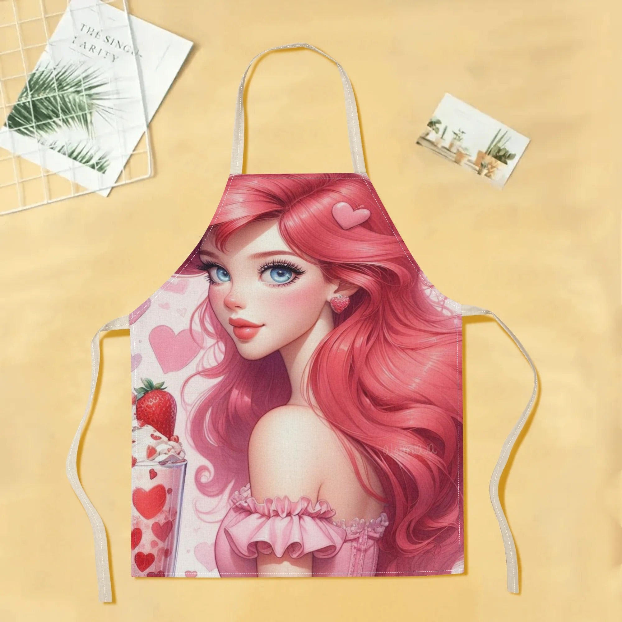 Colorful Cartoon Waterproof Apron for Kids, Durable Polyester, Suitable for Kitchen and Home