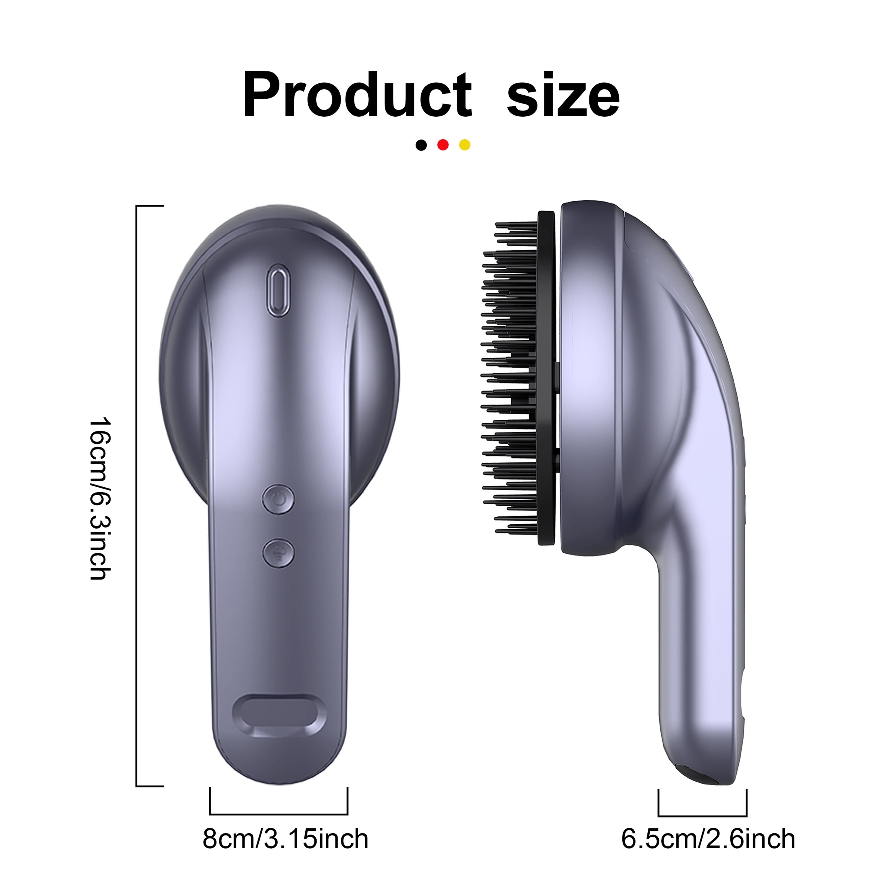 QTLJJBY Elektrik Skalp Massajchisi, Asosiy Yog' Atomizatsiyasi, USB Qayta Zaryadlanadigan Lityum Polimer Batareya, 3D Matritsa Tishli Taroq, 2400 Tezlik/min, Portativ Sochni Oziqlantiruvchi Bosh Massajchisi