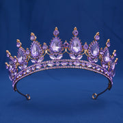 Women Girls Baroque Style Crown Tiara with Rhinestones for Parties and Dress Up