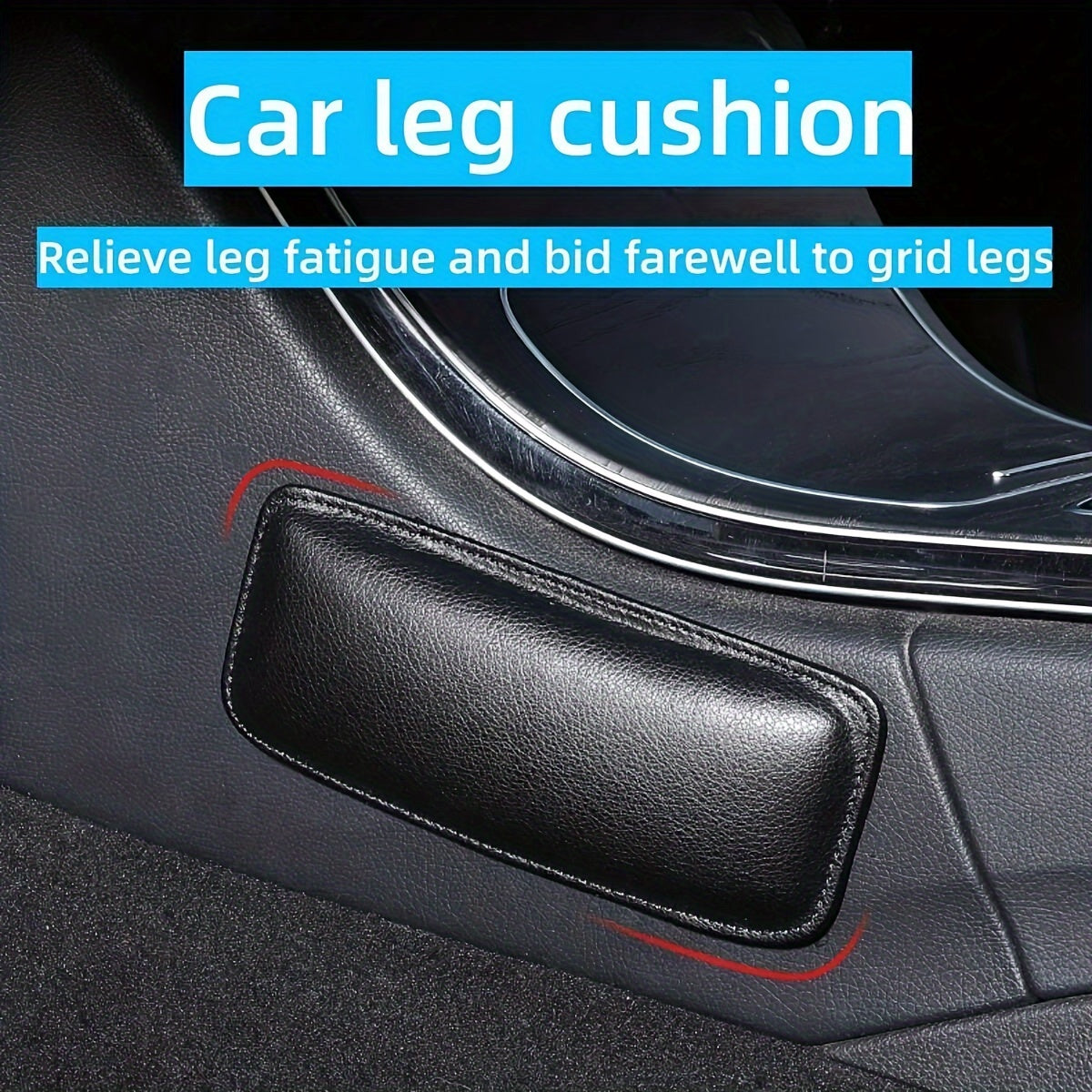 Car Driver Leg Rest Pad Support Knee Pad Comfort Foam Black