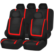 Universal Car Seat Covers Full Set Polyester Gray Purple Black Blue Red