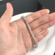 Унисекс винтажный серебряный теннисный браслет с Moissanite и покрытием из 18K золота