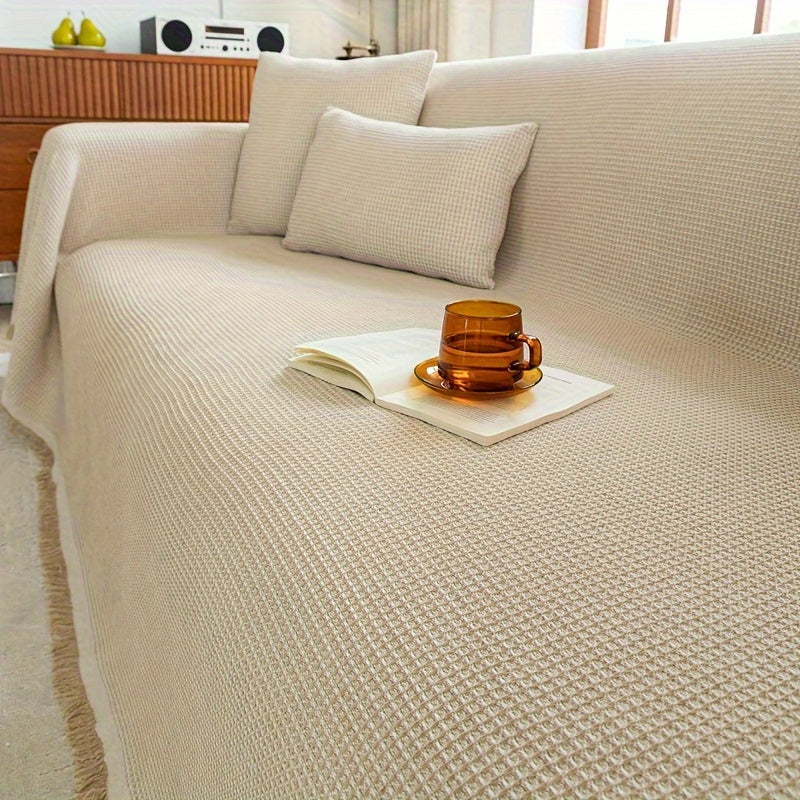 Zamonaviy Tassel divan qopqog'i xavfsiz mos keladi, chang va hayvonlardan himoya qiladi, tozalash oson