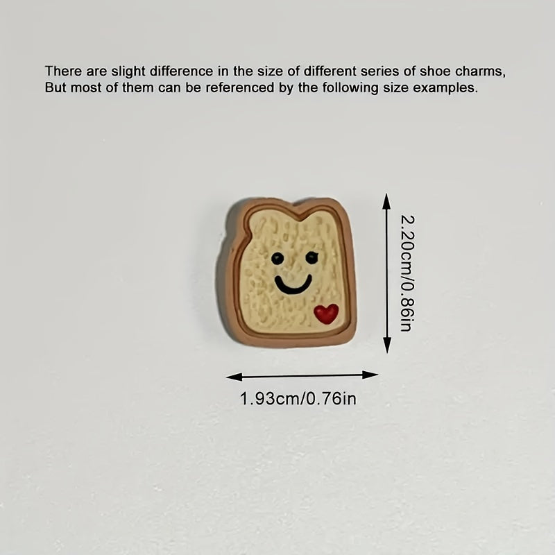 12pcs Kids PVC Mini 3D Food Shoe Charms for Clogs and Sandals