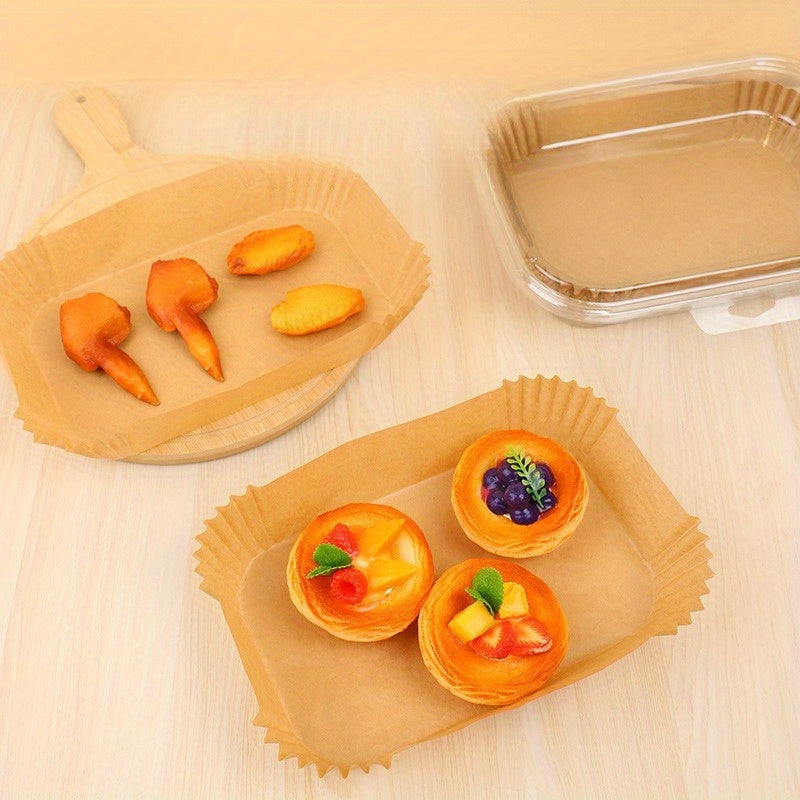 Nonstick Air Fryer Liners Set 100 Pieces Oilproof Food Safe Baking and Cooking Trays