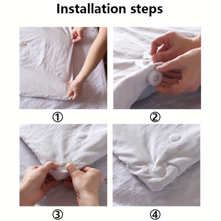 Transparent Bed Sheet Fastener Clips Non-Slip Duvet Corner Pins Bedding Clamp