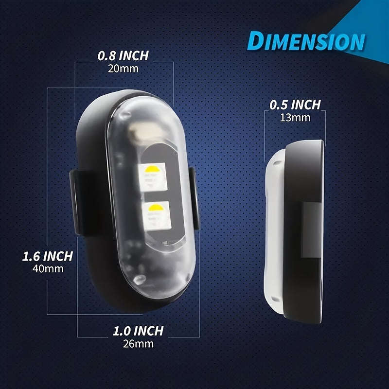 RGB LED Car Light Strip with Remote, USB Rechargeable, 5V Decor for Vehicles