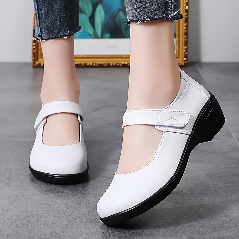 Ayollar uchun Mary Jane tufli sintetik, nafas oladigan, sirpanmaydigan, dumaloq burchakli