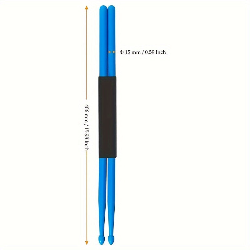 Colorful Nylon Drumsticks 5A Non-Slip Plastic for Drum Kits Blue