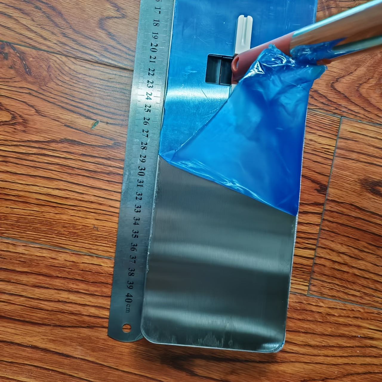 Mopa plana de acero inoxidable con mango de 180cm, almohadillas reutilizables, limpieza en húmedo y en seco