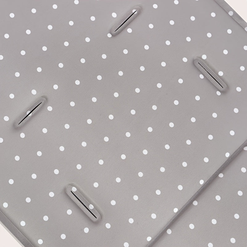 Baby Stroller Cushion for Infants and Toddlers 0-3 Breathable Polyester Light Grey Polka Dot