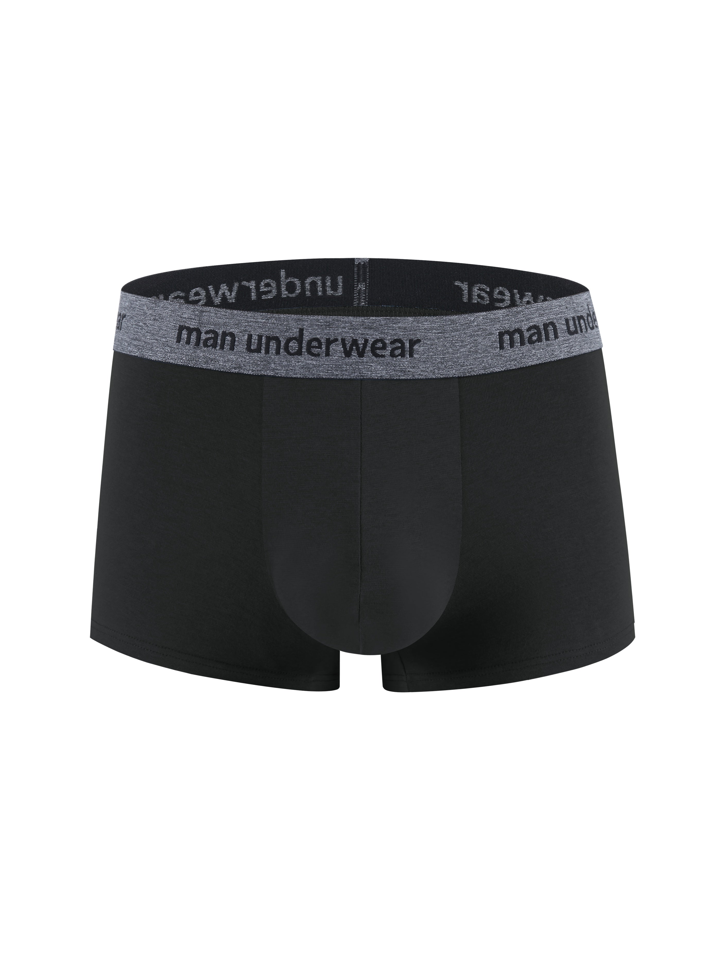 Men's Cotton Boxer Briefs 4-Pack Breathable Knit Fabric Solid Color