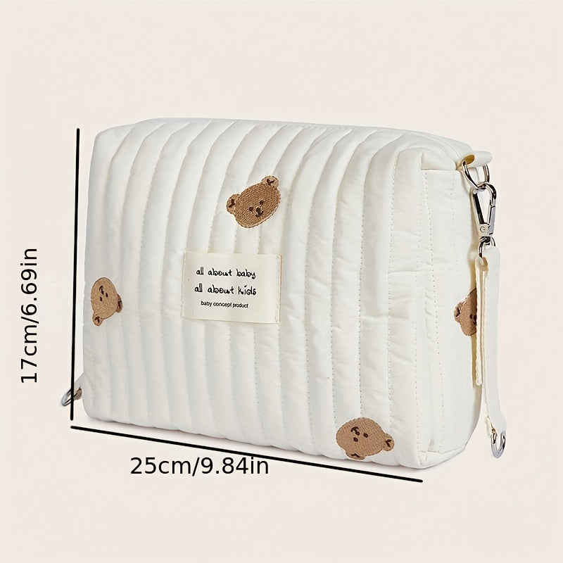 Organizador portátil para bolsas de pañales para cochecitos Bolsa de almacenamiento de poliéster con doble hebilla