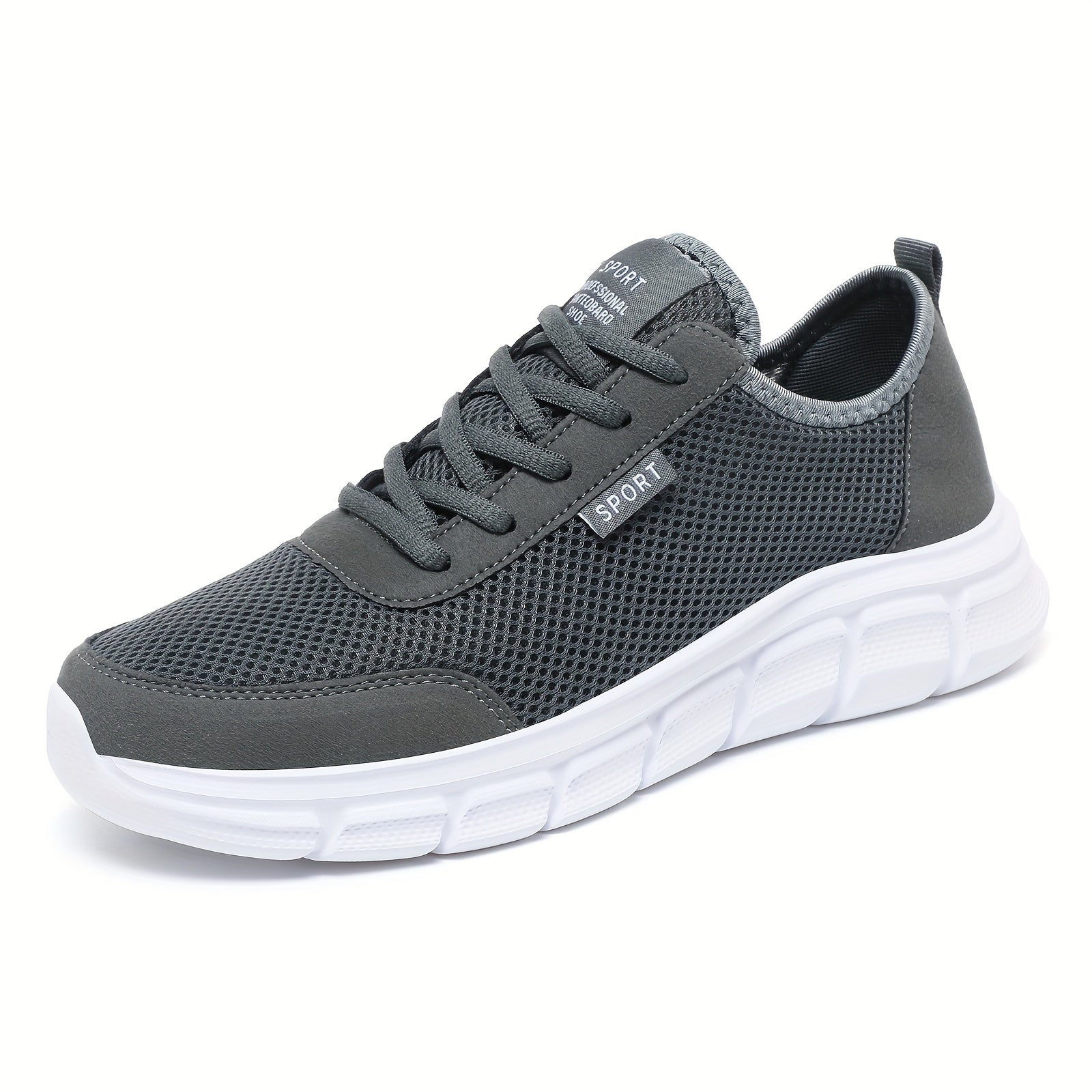 Men's Black Mesh Sneakers Breathable Lightweight Casual Shoes for Fall Spring Summer Sizes 39-48