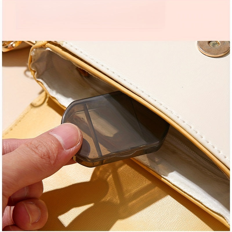 Portable Transparent 3-Compartment Pill Case for Travel and Daily Use