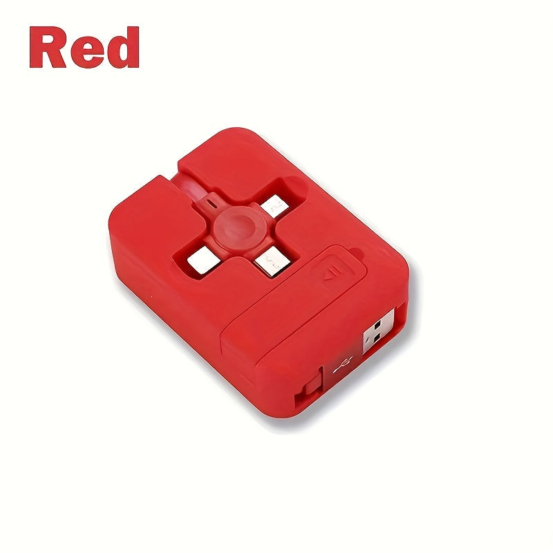 3-in-1 Phone Holder Data Cable with Fast Charging and Data Sync for Smartphones