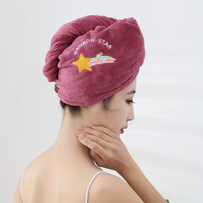 Women's Microfiber Shower Cap Turban for Quick Hair Drying Daily Use
