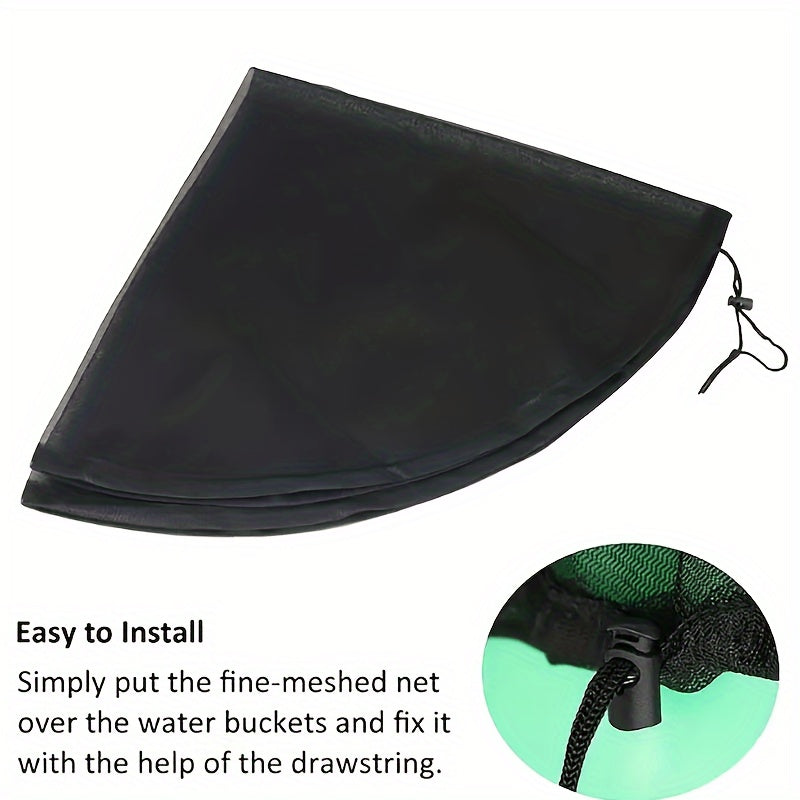 Регулируемая сетчатая крышка для бочки для дождевой воды с шнурком для сбора дождевой воды на улице