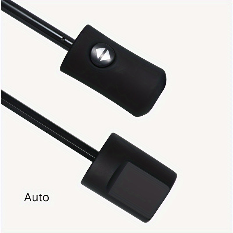 Casual Automatic Folding Umbrella Waterproof UV Protection Sun and Rain with Iron Handle