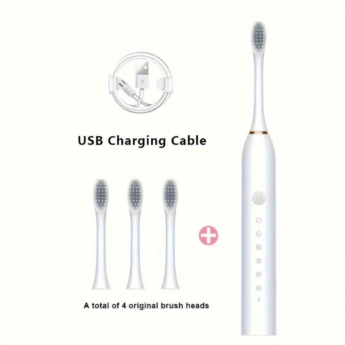 Kattalar uchun Elektron Aniqlik Tish cho'tkasi 6 ta rejim USB bilan qayta zaryadlanadigan yumshoq cho'tka