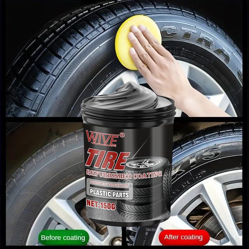 Black Plastic Car Wax and Polishing Kit for Interior and Exterior