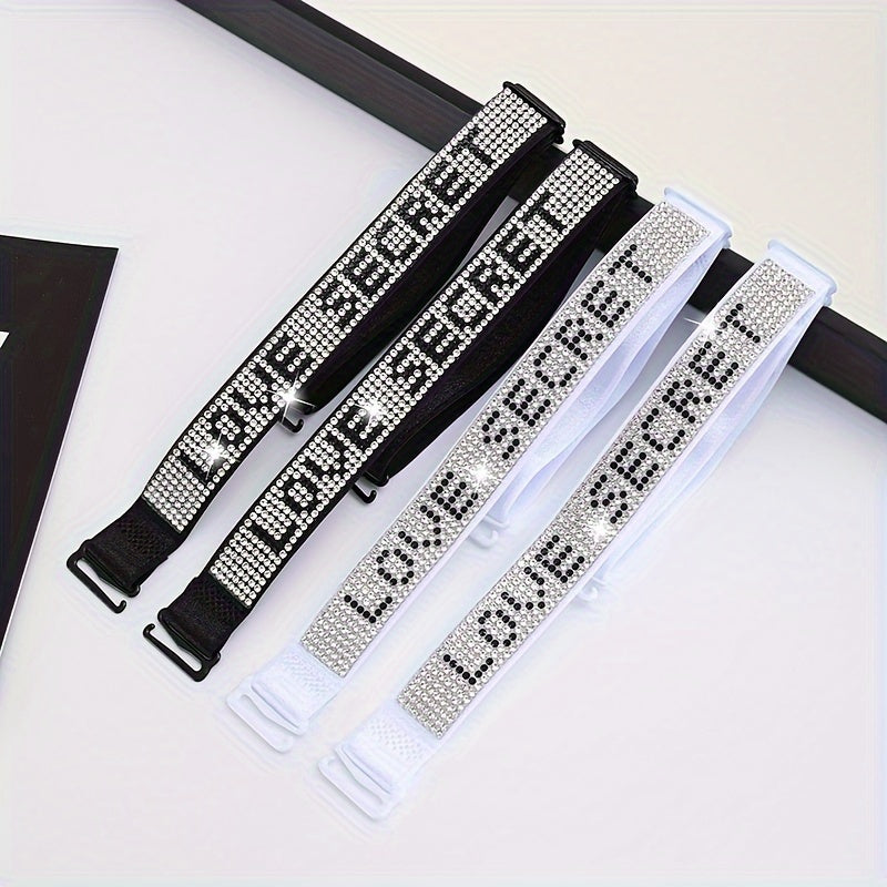 Adjustable Rhinestone Bra Straps for Women Invisible Lingerie Accessories
