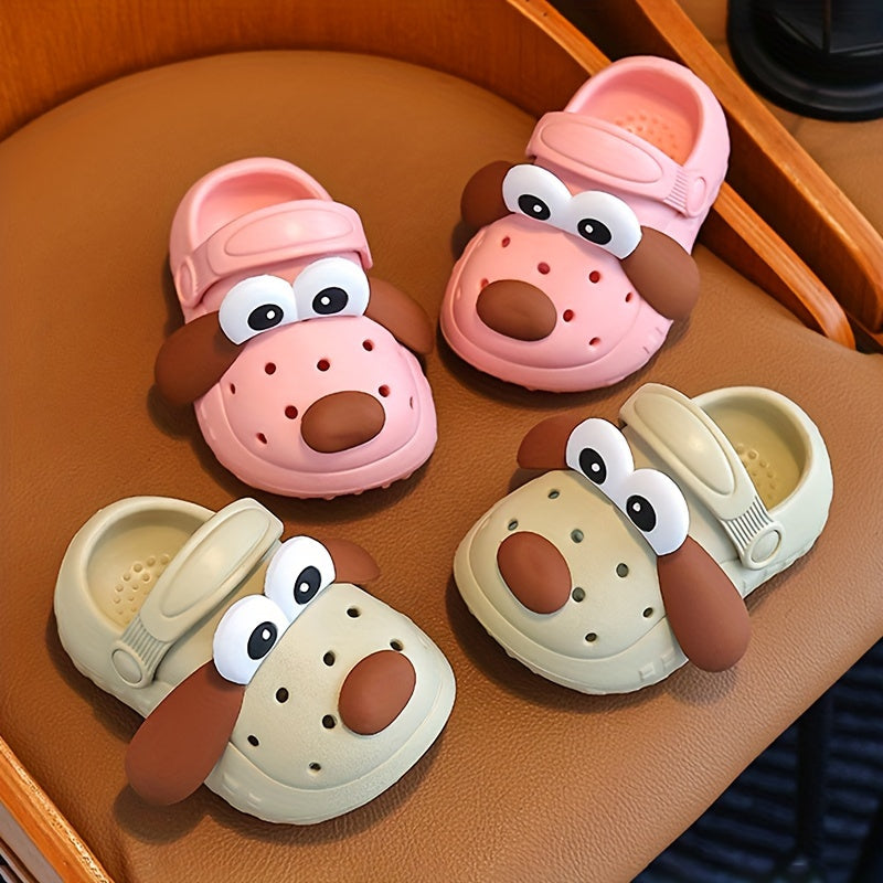 Sandalias de EVA con patrón de perro de dibujos animados para niños pequeños, antideslizantes, para todas las estaciones, calzado casual