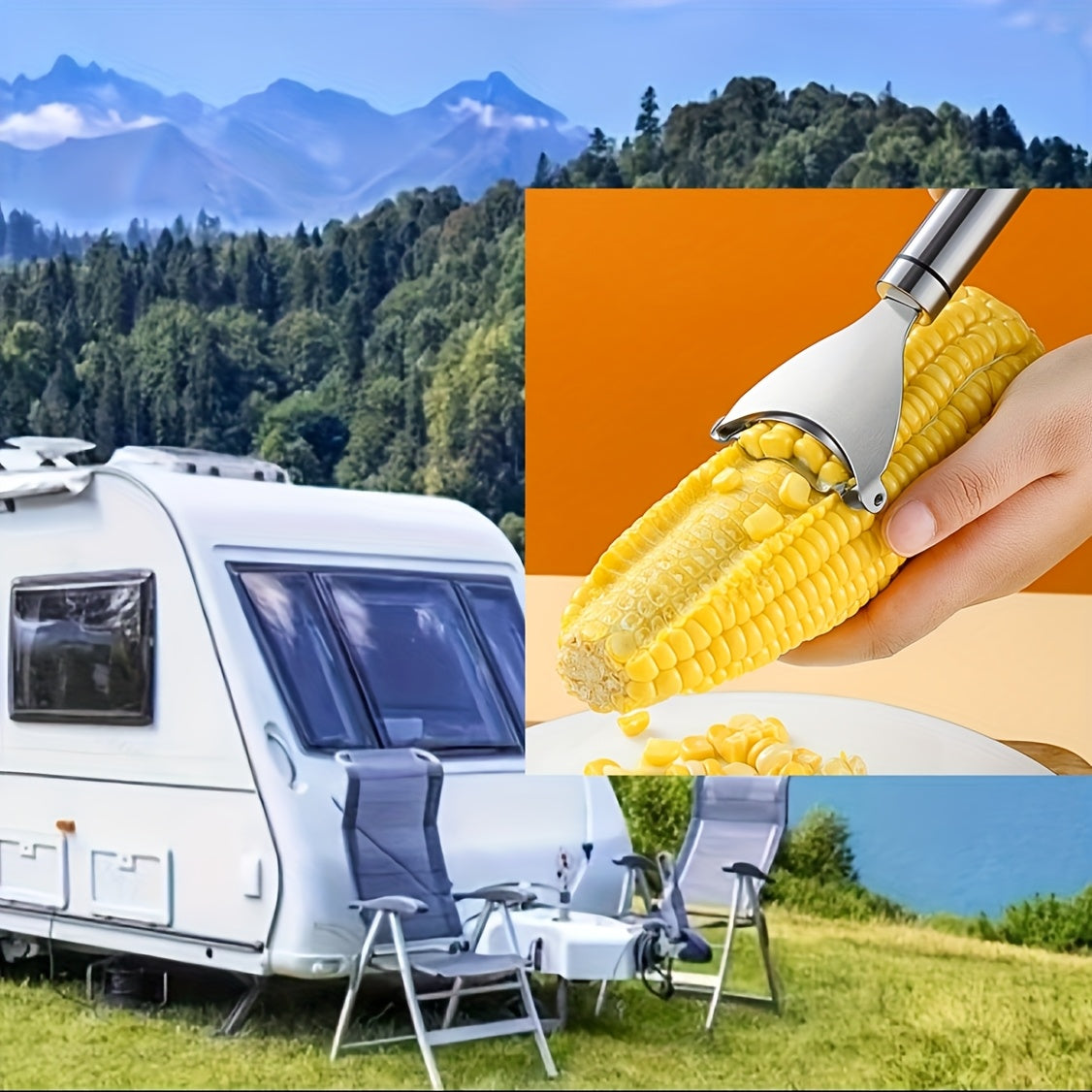 Stainless Steel Corn Peeler Thresher Separator for RV Kitchen