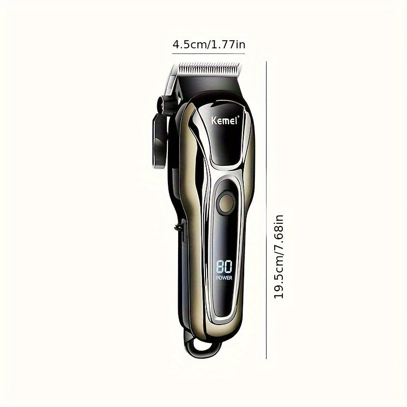 Cortapelos inalámbricos para hombres, recargables por USB, batería de litio de 2000mAh, pantalla LCD
